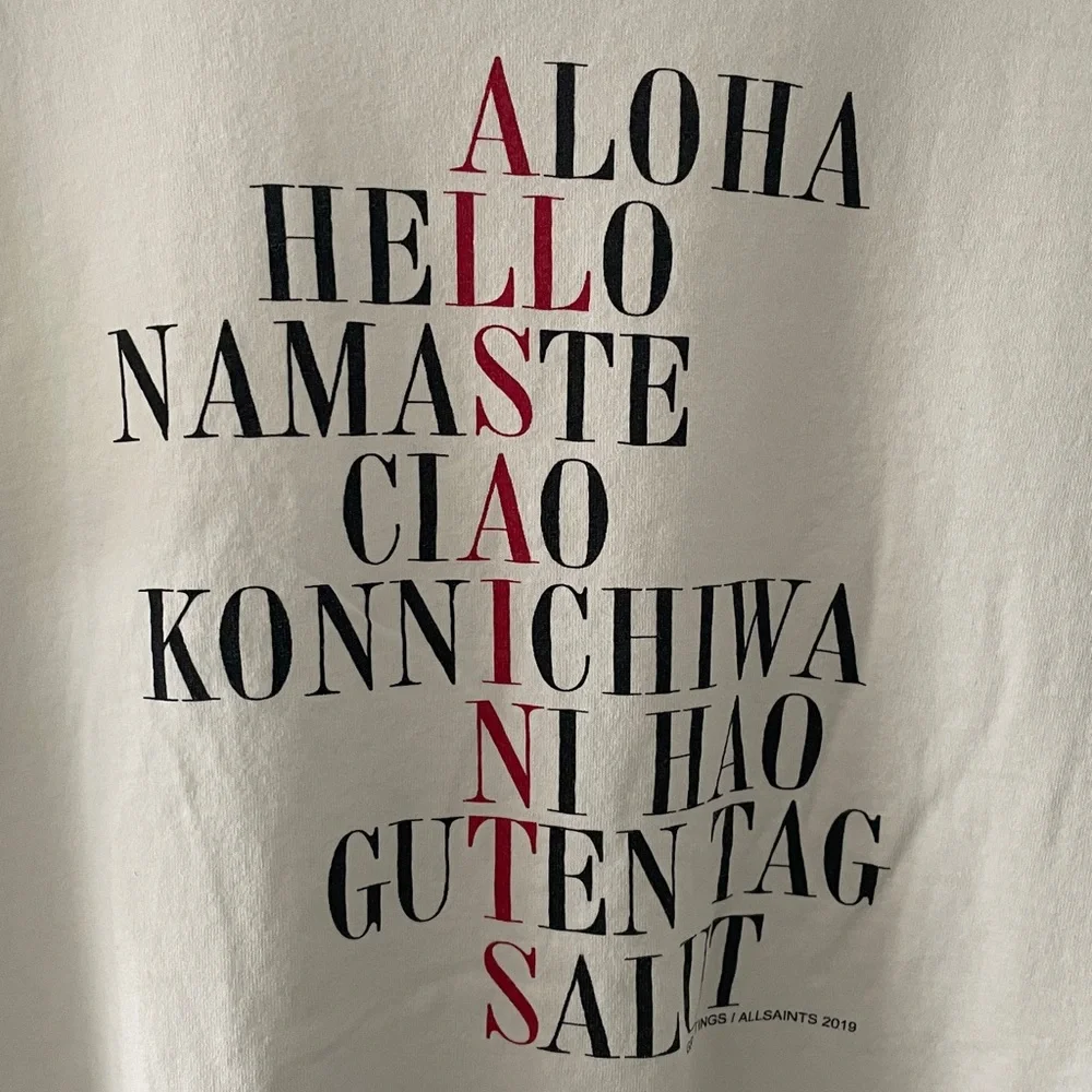All Saints white Medium guys tee - Picture 4 of 4